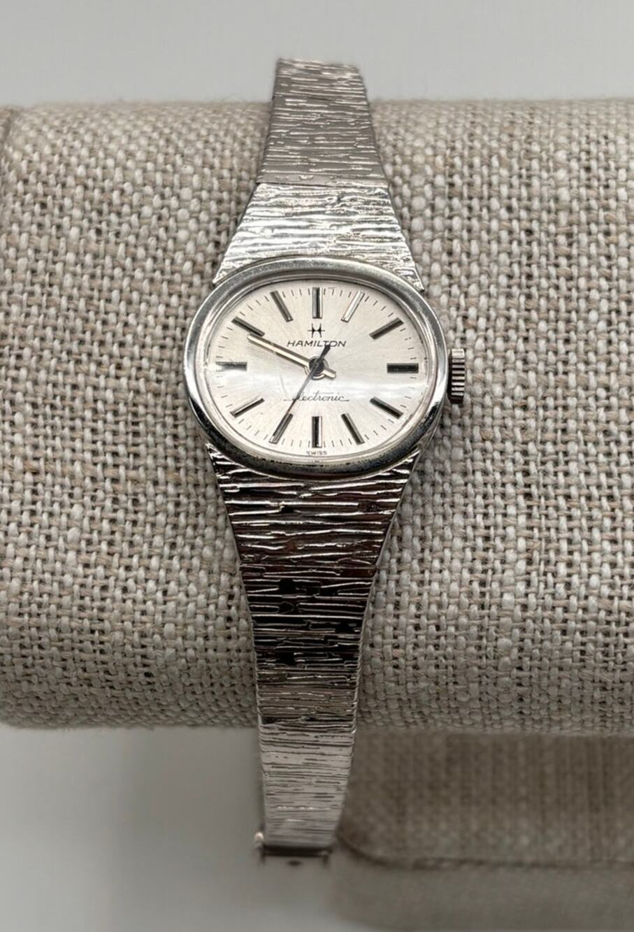 Hamilton Women's Silver Tone 10K RGP Electronic Wristwatch #82204